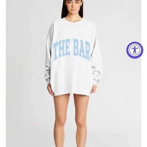 The Bar White and Blue Varsity Sweatshirt